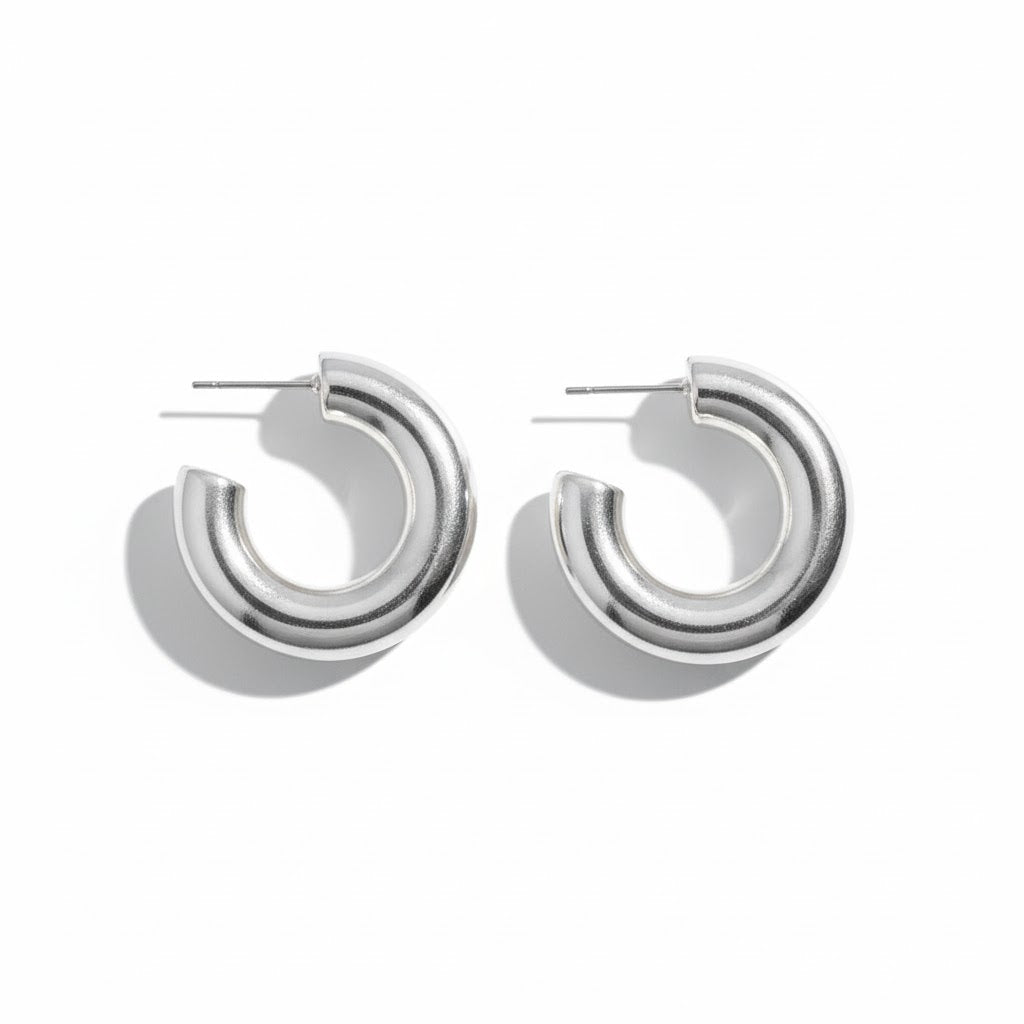 Argollas 30 mm Silver