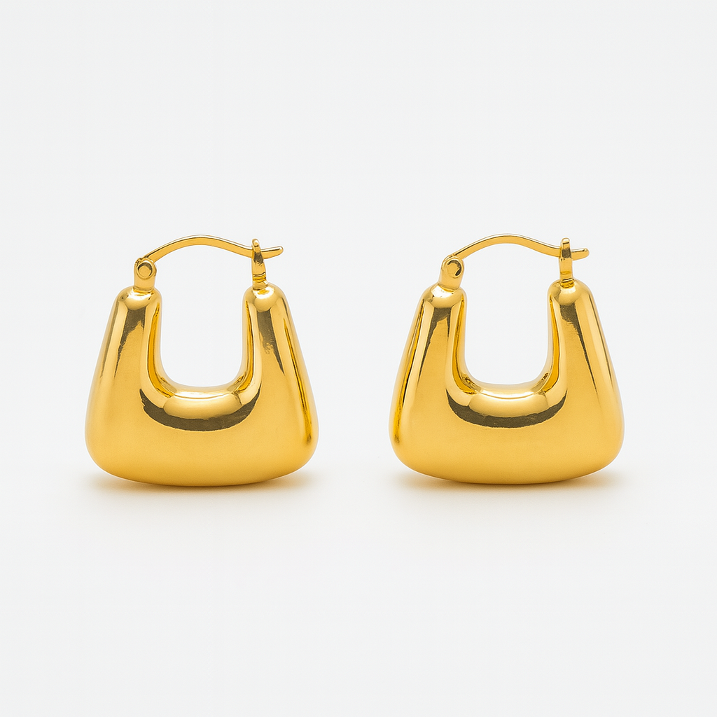Argollas Rectangulares Gold