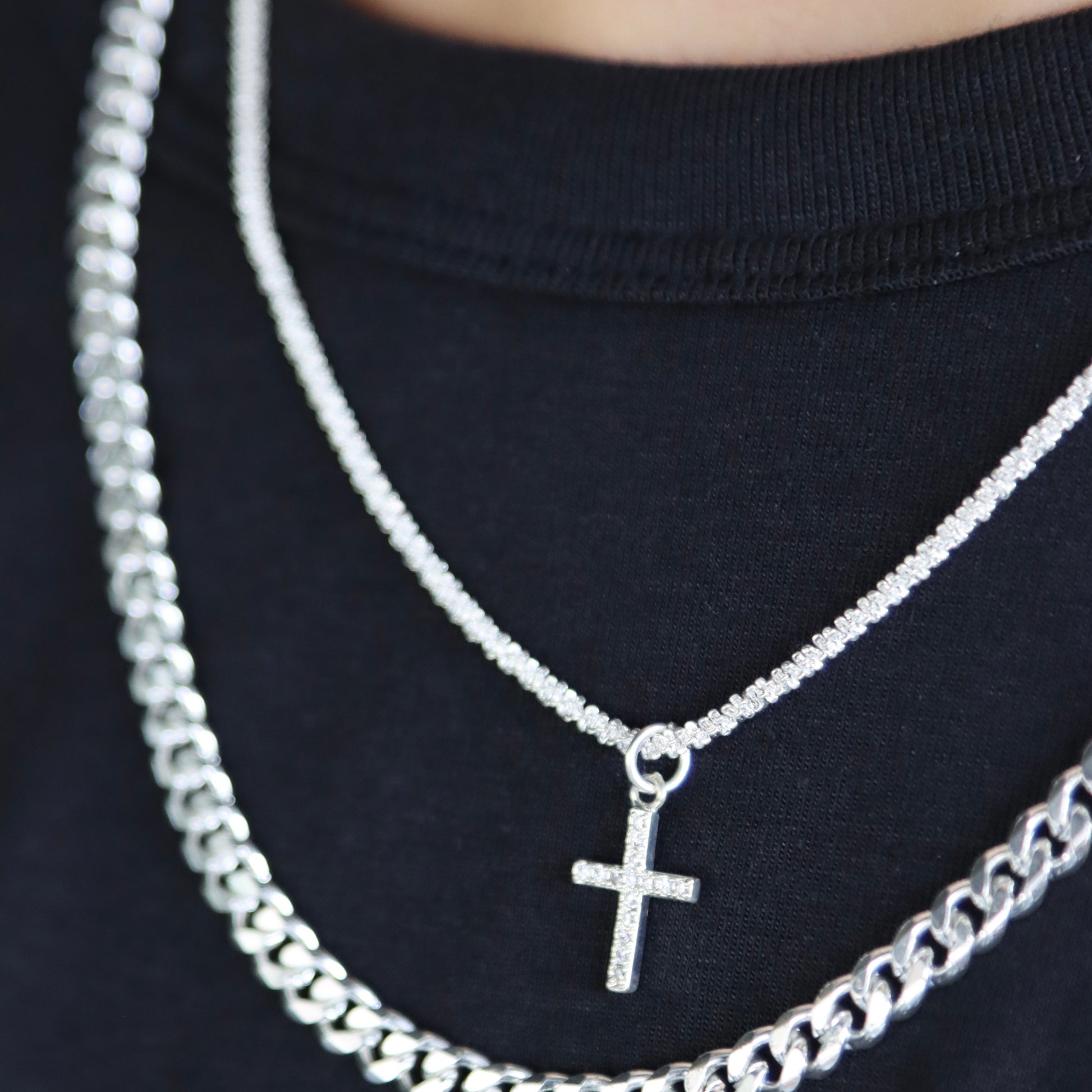 Collar Cruz Silver